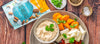 Vegane Snackplatte mit gerösteter Nuss-Vielfalt