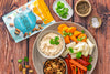Vegane Snackplatte mit gerösteter Nuss-Vielfalt